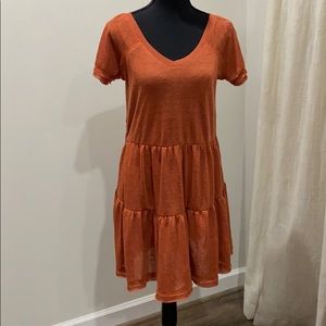 Rust color Forever 21 dress tiered